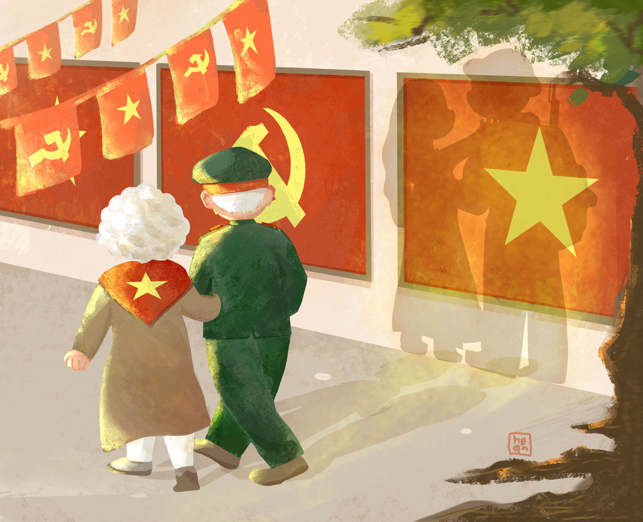 Những Bức Minh Họa ‘Dân Tộc Tự Hào’ Rực Rỡ Cảm Xúc, Lan Tỏa Niềm Tin và Tình Yêu Việt Nam Trong Dịp Kỷ Niệm 80 Năm Quốc Khánh 2/9 - Phần 2